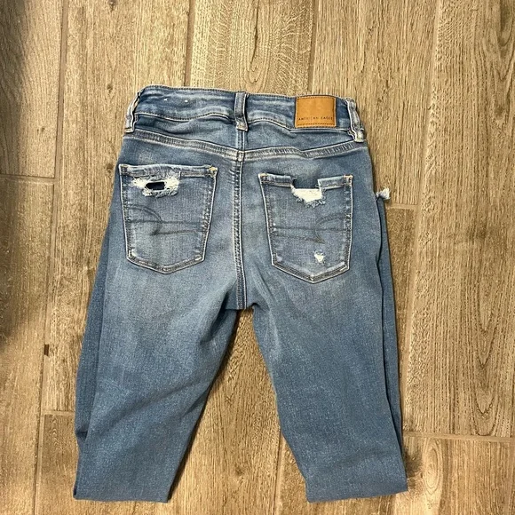 American Eagle Jeggings next level stretch ripped skinny jeans - Picture 7 of 8